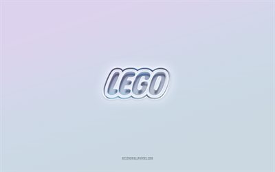 شعار lego, قطع نص ثلاثي الأبعاد, خلفية بيضاء, شعار lego ثلاثي الأبعاد, العاب تركيب, شعار منقوش, شعارات ليغو 3d