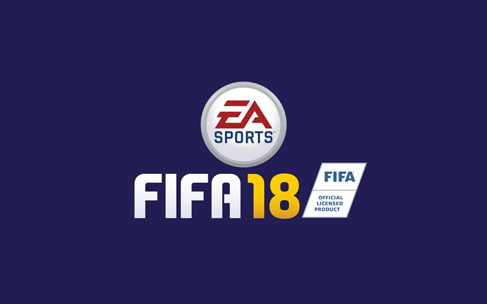 FIFA 18, logo, 2017 pelej&#228;, jalkapallo simulaattori