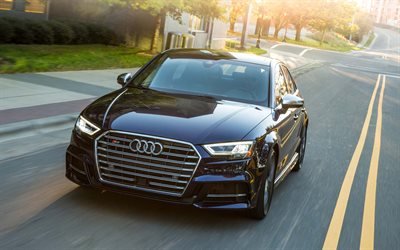 2017 auto, strada, Audi S3, il movimento, le auto tedesche, Audi