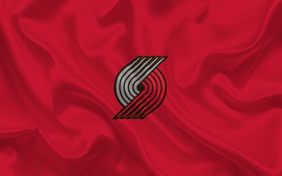basket, Portland Trail Blazers, Basket club, NBA, Portland, Oregon, USA, emblema, logo, di seta rossa