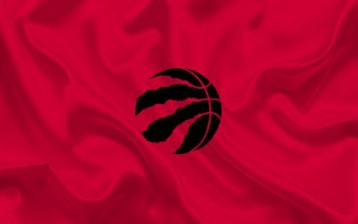 basketball, Toronto Raptors, Basketball club, NBA, Toronto, Canada, Toronto Raptors emblem, logo, red silk