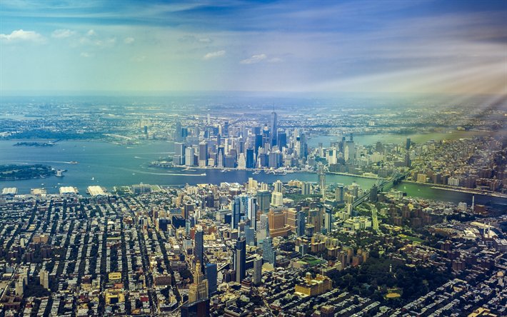 Nueva York, paisaje urbano, metropolis, estados UNIDOS, Am&#233;rica