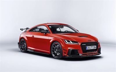 Audi TT RS, viritysosia, 2017, Urheiluauto, tuning TT, Saksan autoja, punainen TT, Audi