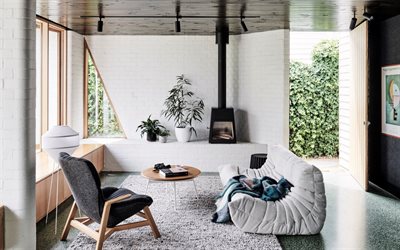 sala de estar, casa de campo, um design interior moderno, interior elegante
