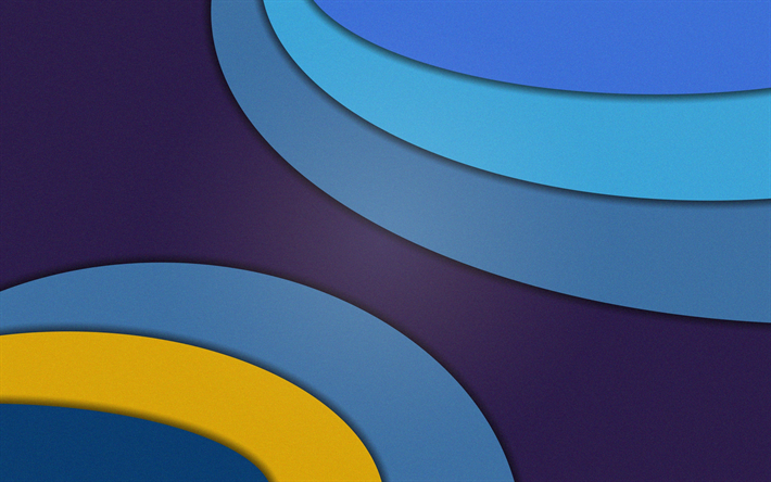 material design, 4k, waves, android, lollipop, lines, geometric shapes, creative, strips, geometry, colorful background, bubbles