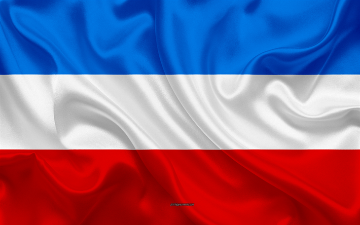 Bandeira de Mannheim, 4k, textura de seda, azul vermelho branco de seda bandeira, bras&#227;o de armas, Cidade alem&#227;, Mannheim, Baden-Wurttemberg, Alemanha, s&#237;mbolos