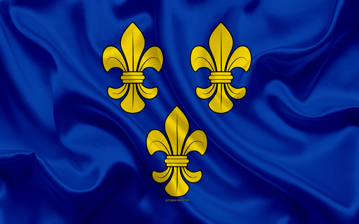 Drapeau de Wiesbaden, 4k, la texture de la soie, de soie bleu, drapeau, les armoiries, la ville allemande de Wiesbaden, Hesse, Allemagne, symboles