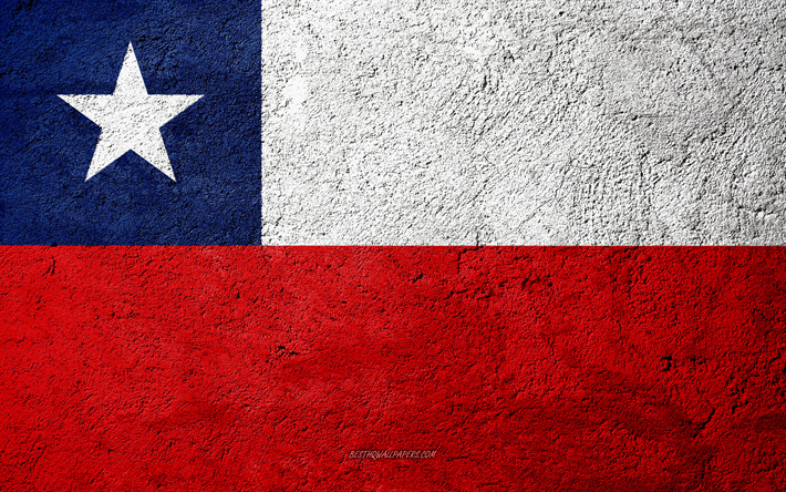 La bandera de Chile, de hormig&#243;n de textura, de piedra de fondo, bandera de Chile, Am&#233;rica del Sur, Chile, banderas de piedra, de la bandera de Chile
