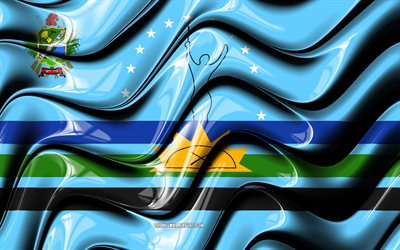 Monagas bandiera, 4k, gli Stati del Venezuela, i distretti amministrativi, Bandiera di Monagas, 3D arte, Monagas, Bolivar stati, Monagas 3D bandiera, Venezuela, Sud America