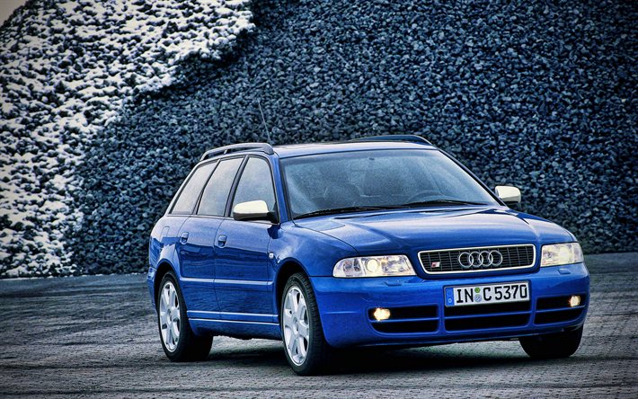 Audi S4 Avant, 4k, HDR, voitures 2000, B5, wagons, Audi S4 Avant 2000, voitures allemandes, Audi