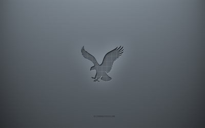 american eagle outfitters logo, grauer kreativer hintergrund, american eagle outfitters emblem, graue papiertextur, american eagle outfitters, grauer hintergrund, american eagle outfitters 3d logo
