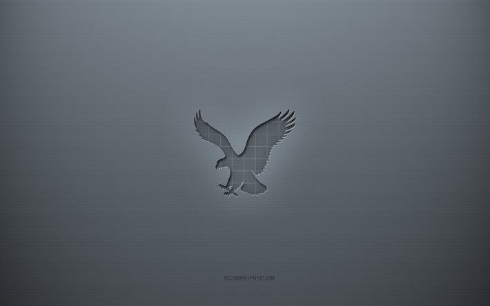 Logotipo da American Eagle Outfitters, fundo criativo cinza, emblema american eagle outfitters, textura de papel cinza, American Eagle Outfitters, fundo cinza, american eagle outfitters logotipo 3d