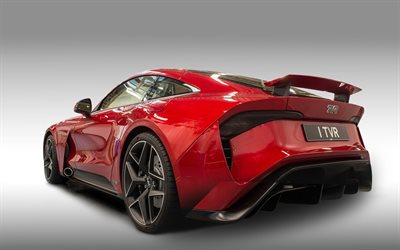 TVR Griffith, 2018, rear view, red TVR, British sports car, TVR
