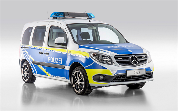 Mercedes-Benz Citan, 2017, W415, Police Citan, German police, Mercedes, police cars