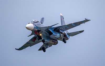 Download wallpapers Su-30SM, fighter aircraft, Russian Air Force ...