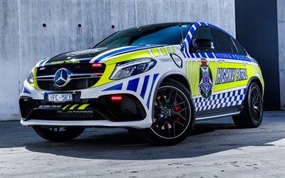 Mercedes-Benz GLE Coupe, 2017, polis GLE, ayarlama Mercedes, Alman polisi, polis arabaları, Mercedes, polis sporcars