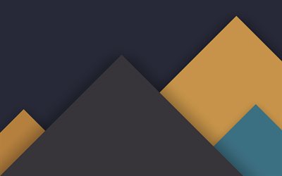 triangular abstraction, material design, mountains, triangles