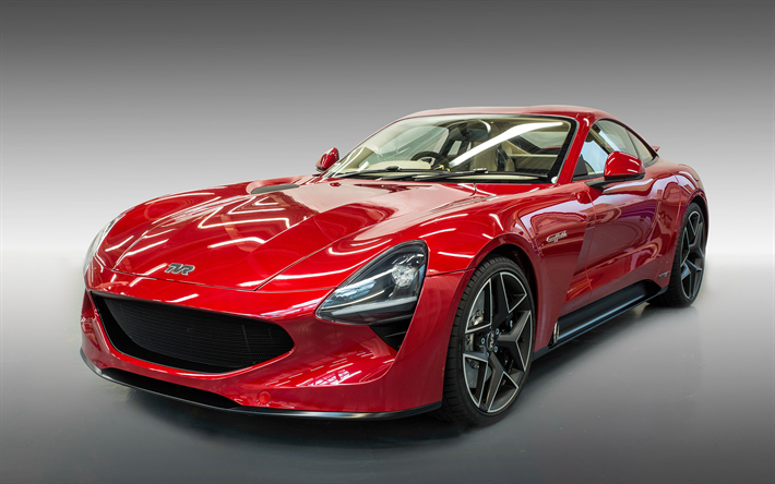 TVR Griffith, 2018, supercar, front view, red Griffith, racing cars, TVR