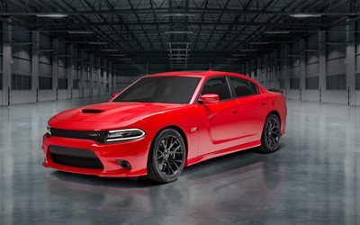 Dodge Charger, 2018 cars, tuning, Super Scat Pack, red Charger, Dodge