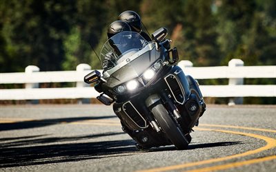 Yamaha Star Venture, 2018, 4k, di lusso, moto, viaggi, vista frontale, moto Giapponesi, USA, Yamaha