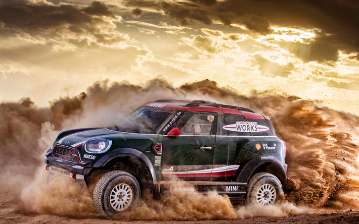 Mini Cooper, Rally, Dakar, el desierto, la arena, el ajuste de la