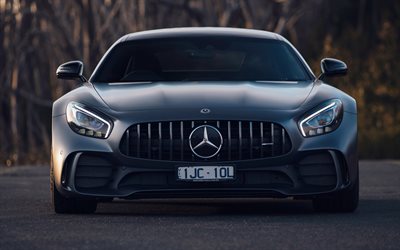 4k, Mercedes-AMG GT R, front view, 2018 cars, supercars, Mercedes