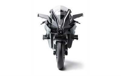 Kawasaki Ninja H2R, 4k, 2018 motos, sportsbikes, Kawasaki