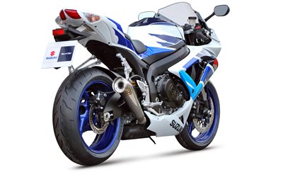 Suzuki GSX-R750, 2017, moto de sport, de nouvelles motos sportives, blanc GSX-R750, Japon