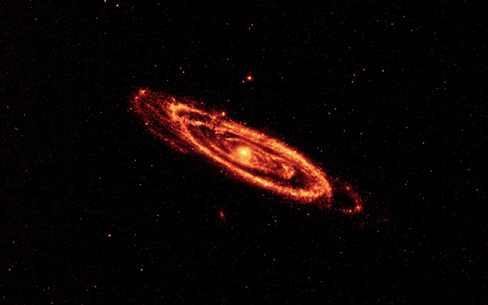 Andromeda galaksisi, 4k, spiral galaksi, g&#252;neş sistemi, galaksi, evren, bilim-kurgu