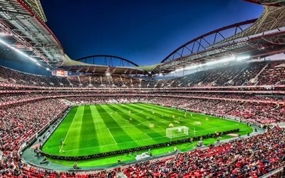 El Estadio del Benfica, el partido, el Estadio da Luz, llena el estadio, estadio de f&#250;tbol, el f&#250;tbol, el Benfica arena, Lisboa (Portugal), portugu&#233;s estadios