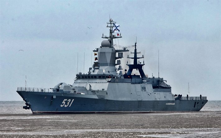 Soobrazitelny, DD-531, 4k, corvette de la Marine russe, HDR, l&#39;arm&#233;e russe, battleship, la Marine russe, le Projet 20380, Soobrazitelny 531