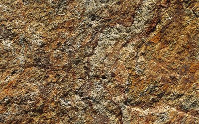 ruskea kivi rakenne, makro, brown grunge tausta, ruskea kivi&#228;, kivi taustat, kivi tekstuurit, ruskea taustat, ruskea kivi