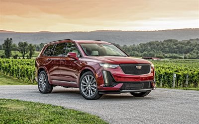 2020, Cadillac XT6 Sport, front view, exterior, luxury SUV, new red XT6, american cars, Cadillac