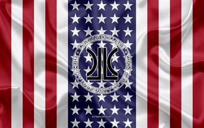 Emblema del Lehman College, Bandiera Americana, Logo Lehman College, New York, USA, Lehman College