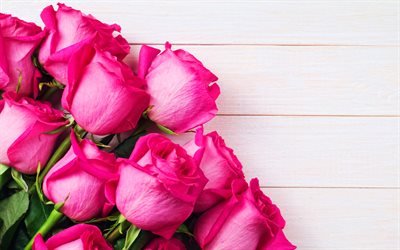 4k, rosas roxas, planos de fundo de madeira, macro, flores roxas, bokeh, rosas, bot&#245;es, buqu&#234; de rosas roxas, lindas flores, planos de fundo com flores, bot&#245;es roxos