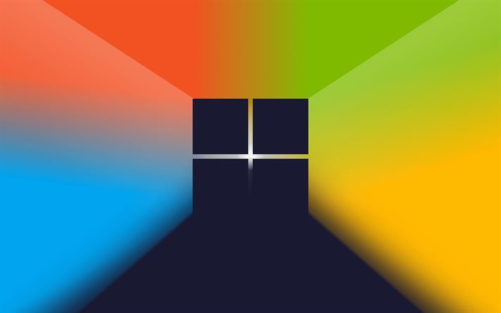 Logo di Windows, sfondo creativo di Windows, emblema di Windows, finestre