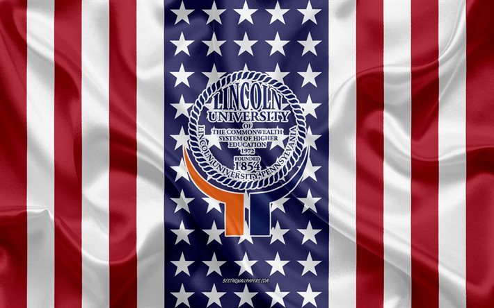 Emblema de la Universidad de Lincoln, bandera estadounidense, logotipo de la Universidad de Lincoln, San Francisco, Estados Unidos, Universidad de Lincoln