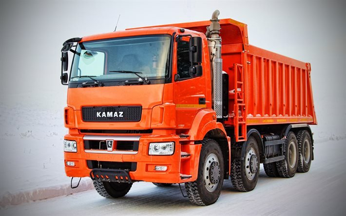 KamAZ-65801, 4k, autocarri con cassone ribaltabile, 2021 camion, LKW, trasporto merci, camion russi, KamAZ
