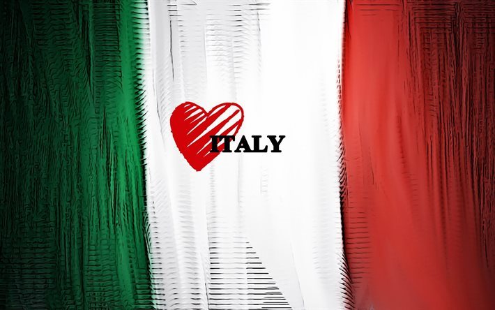 أنا أحب إيطاليا, إيطاليا العلم, إيطاليا, العلم الإيطالي