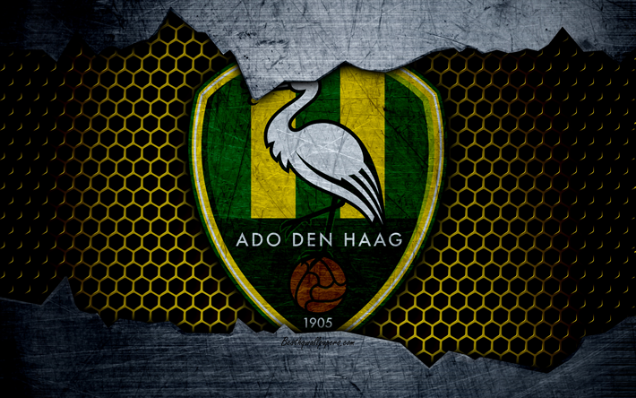 Download wallpapers ADO Den Haag, 4k, logo, Eredivisie, soccer