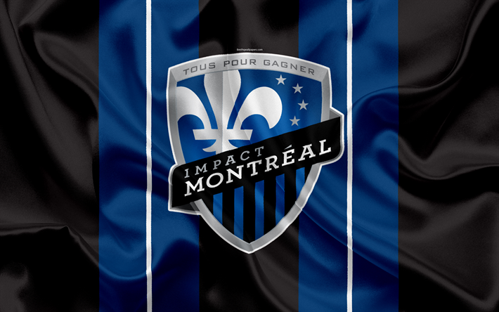 Montreal Impact FC, American Football Club, MLS, USA, Major League Soccer, emblem, logo, silk flag, Montreal, Canada, football