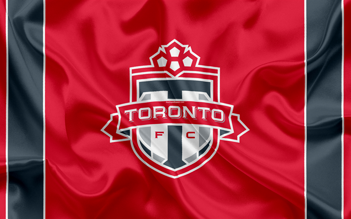 Toronto FC, American Football Club, MLS, Major League Soccer, tunnus, logo, silkki lippu, Toronto, Kanada, jalkapallo