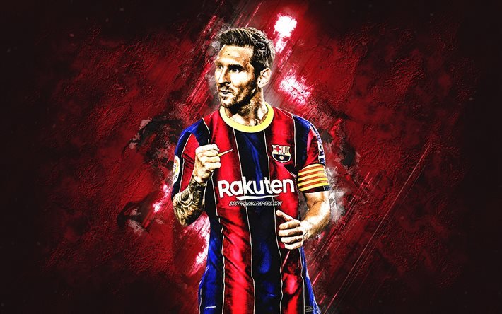 Lionel Messi, du FC Barcelone, footballeur Argentin Leo Messi, du FC Barcelone 2021 uniformes, de La Liga, football