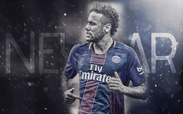 Neymar, il PSG, il Paris Saint-Germain, Brasiliano, giocatore di football, stella del calcio, Ligue 1, Francia