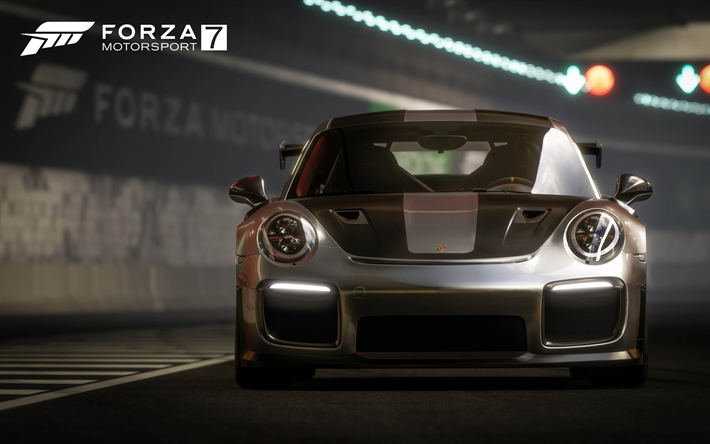 4k, Forza Motorsport 7, simulador de carreras de 2017, los juegos, el Porsche 911