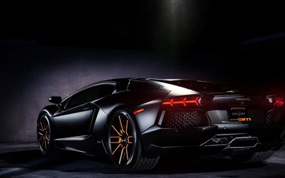 Vellano Wheels, tuning, Lamborghini Aventador LP700, supercar, nero Aventador, Lamborghini