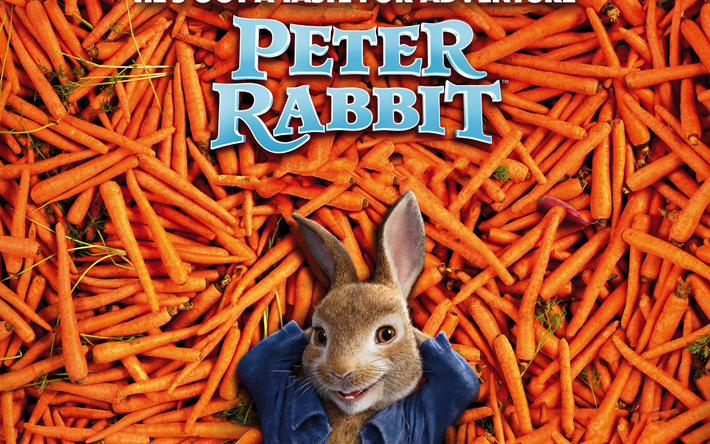 Peter Rabbit, 2018, pel&#237;cula de animaci&#243;n en 3d, cartel