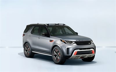 Land Rover Discovery SV, 2018, 4k, SUV, argento nuova Scoperta, le auto Inglesi, Land Rover