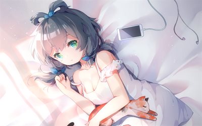 Luo Tianyi, 4k, Cinese VOCALOID, manga, grafica, Vocaloid