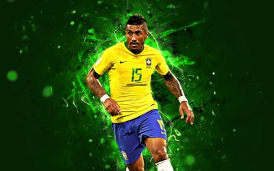 Paulinho, match, Brazil National Team, midfielder, football, soccer, Jose Paulo Bezerra Maciel Junior, neon lights, Brazilian football team